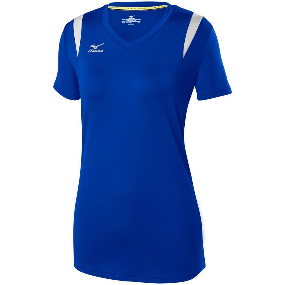 Jerseys Mizuno Balboa 5.0 Long Sleeve Mujer Azul Real/Plateadas Baratas JVMO-48516